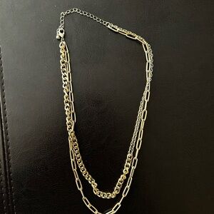 Gold Chain Necklace -sold as is, some tarnishing on chain